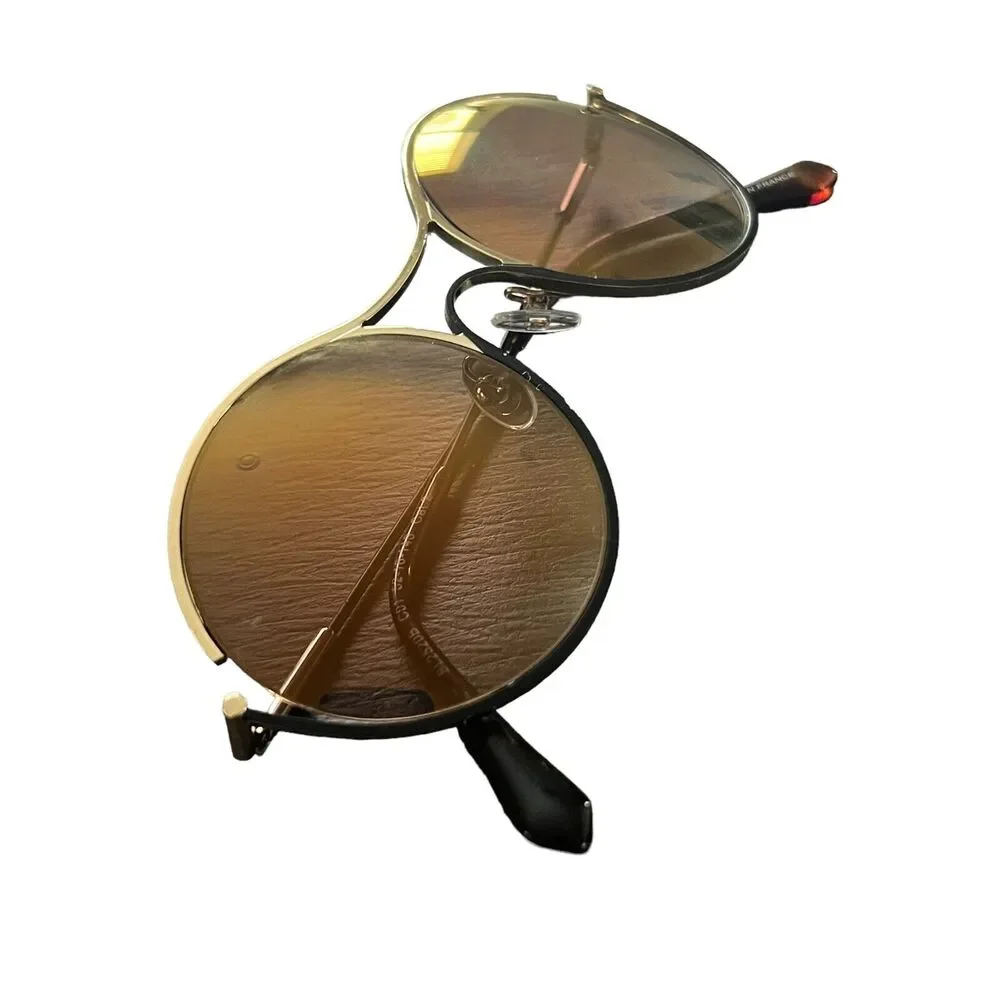 BALMAIN 52mm Round Sunglasses Gold